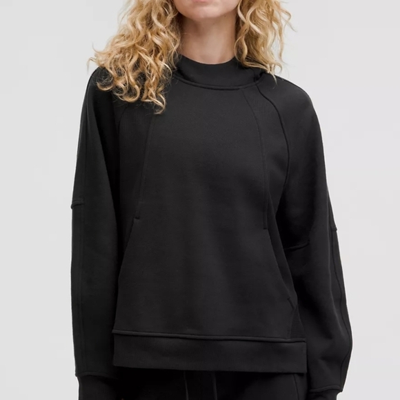 Tops - Scuba Oversized Side-Slit Hoodie